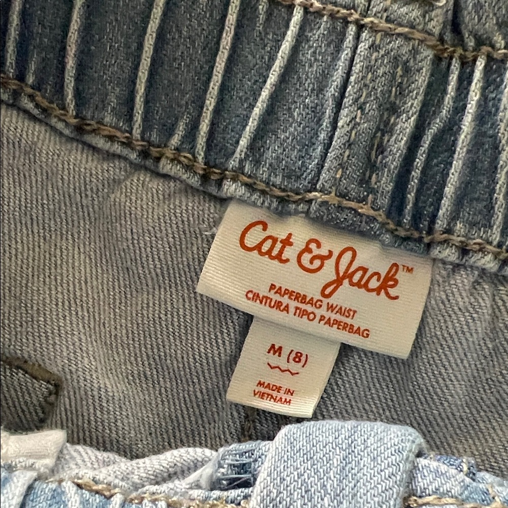 Cat & Jack Kids Denim Shorts Set of 5 - Black, Blue, Pink, Cream - Picture 5 of 7